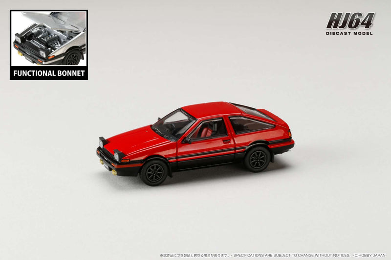 Hobby Japan 1:64 Toyota Sprinter Trueno GT Apex (AE86) Custom Version in Red / Black