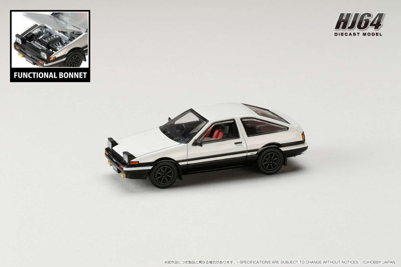 Hobby Japan 1:64 Toyota Sprinter Trueno GT Apex (AE86) Custom Version in White / Black