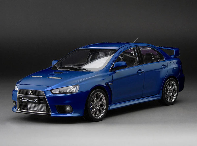 Sun Star 1:18 Mitsubishi Lancer Evolution X in Blue Metallic