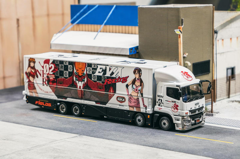 *PREORDER* Tarmac Works 1:64 Mitsubishi Fuso Super Great EVA Racing Transporter