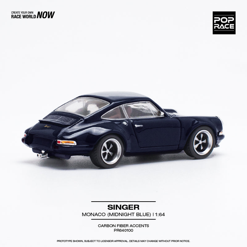 *PREORDER* Pop Race 1/64 Porsche Singer Monaco in Midnight Blue