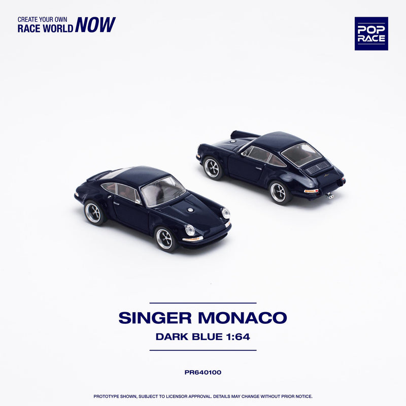 *PREORDER* Pop Race 1/64 Porsche Singer Monaco in Midnight Blue