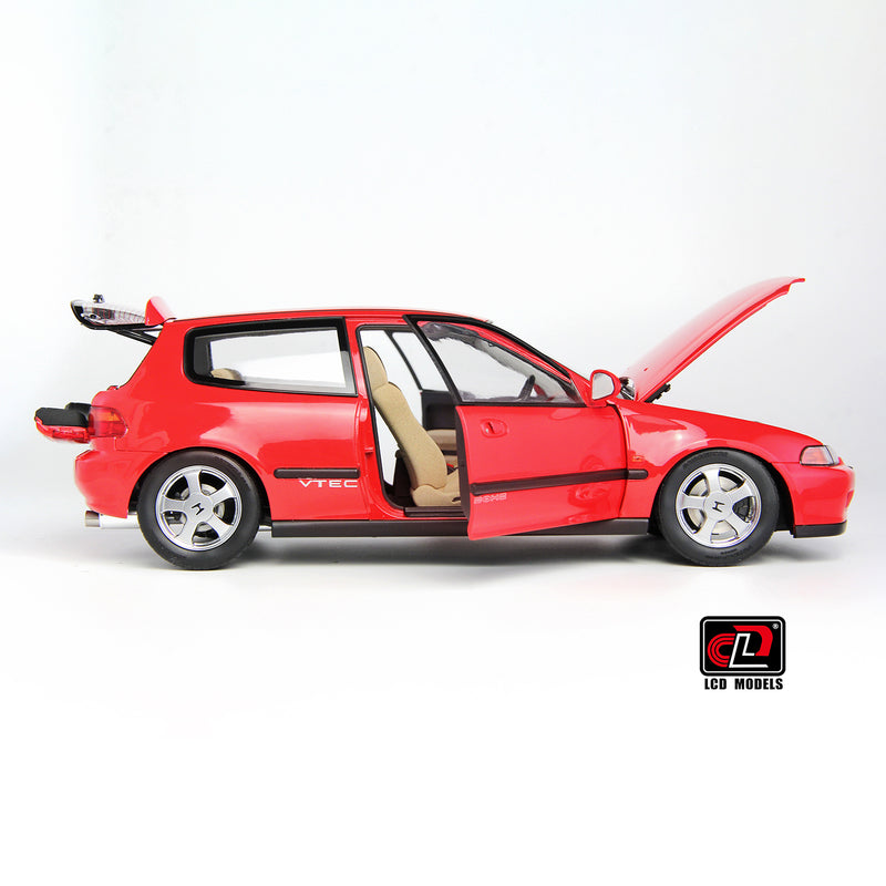 LCD Models 1:18 Honda Civic (EG6) SiR II in Red