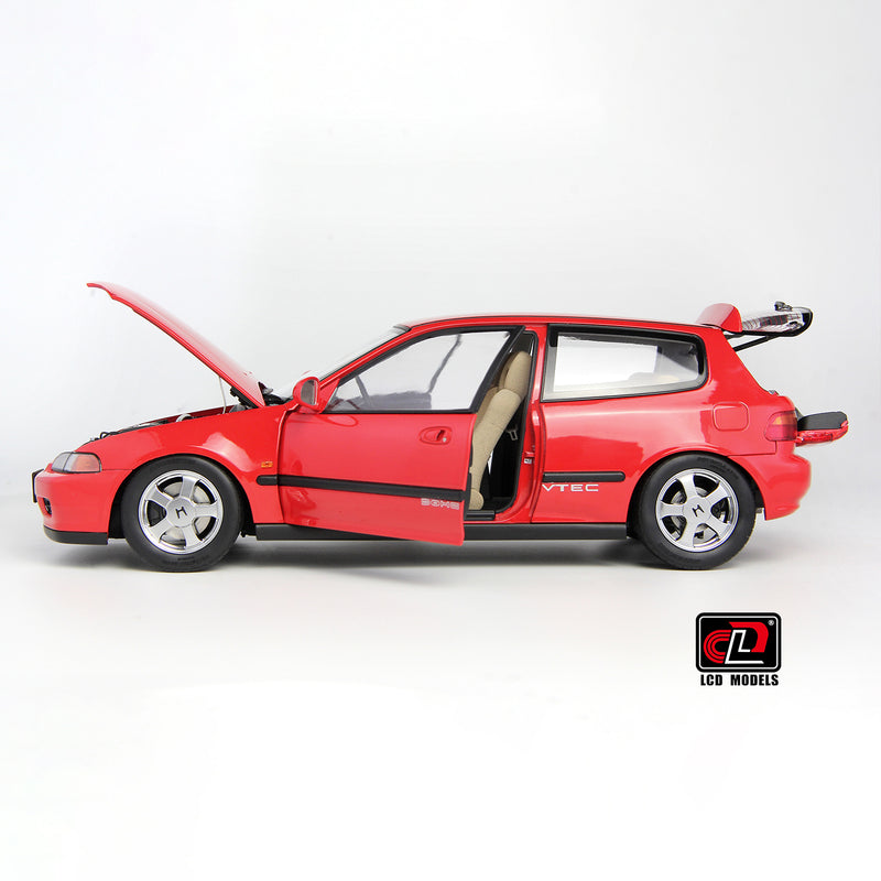 LCD Models 1:18 Honda Civic (EG6) SiR II in Red