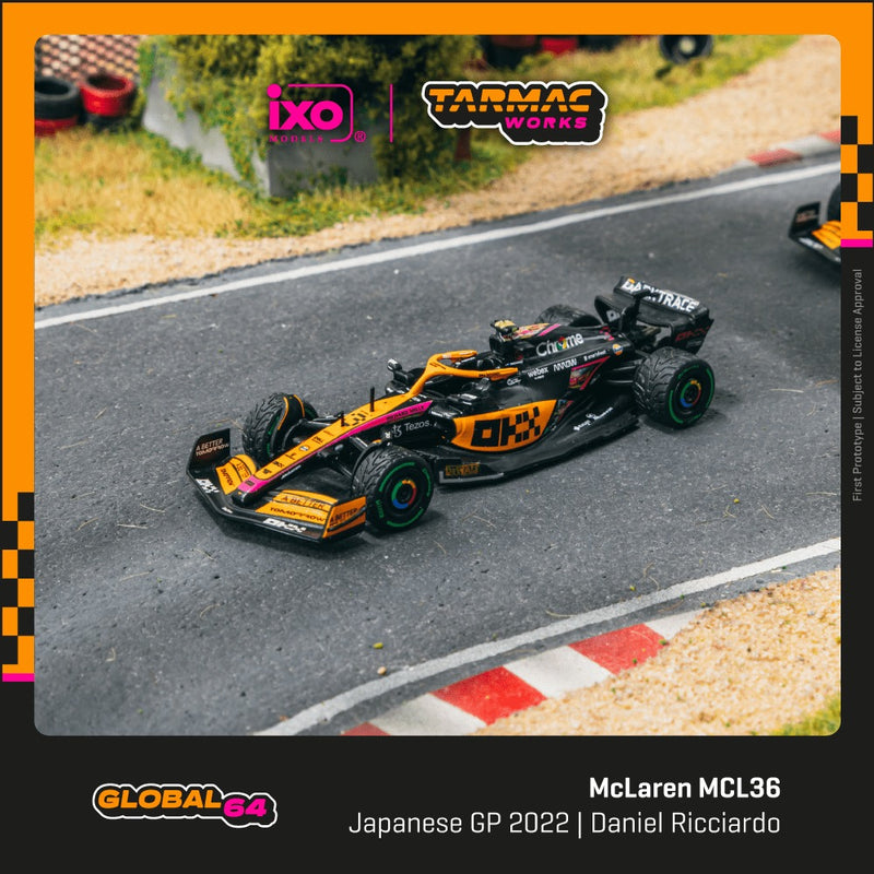 Tarmac Works 1:64 McLaren MCL36 Japanese Grand Prix 2022 Daniel Ricciardo