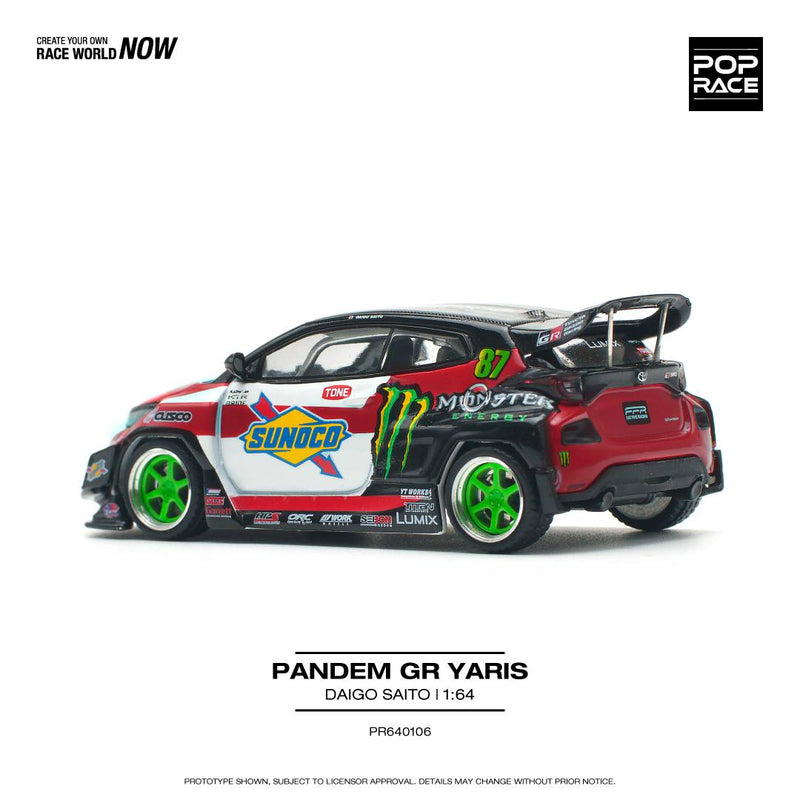 *PREORDER* Pop Race 1:64 Toyota GR Yaris PANDEM Daigo Saito Edition