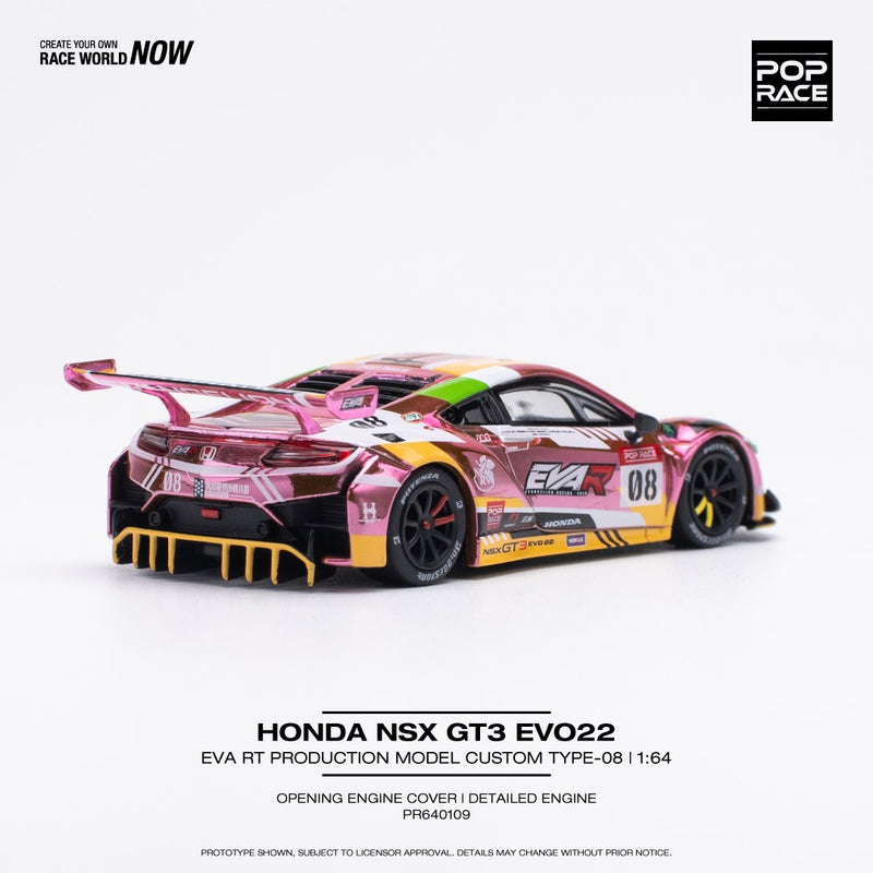 Pop Race 1:64 Honda NSX (NC1) GT3 EVO22 EVA RT Production Model Custom TYPE-08