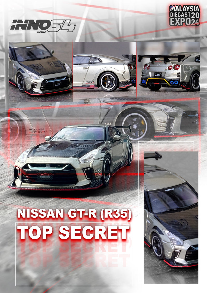 INNO64 1:64 Nissan GT-R (R35) "TOP SECRET" MDX 2024 Special Edition (ONE PER CUSTOMER / ORDER)