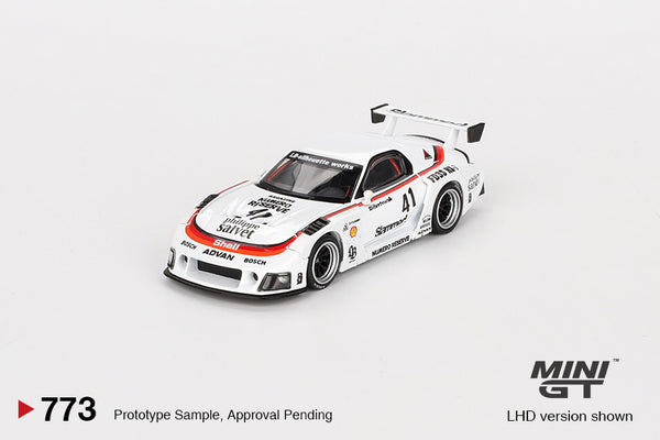 *PREORDER* MINI GT 1:64 Mazda RX-7 LB-Super Silhouette #41 Numero Reserve in White