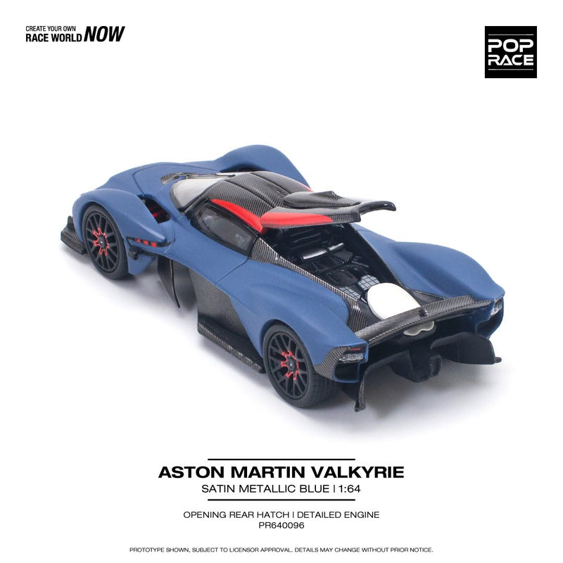 *PREORDER* Pop Race 1:64 Aston Martin Valkyrie in Satin Marina Blue