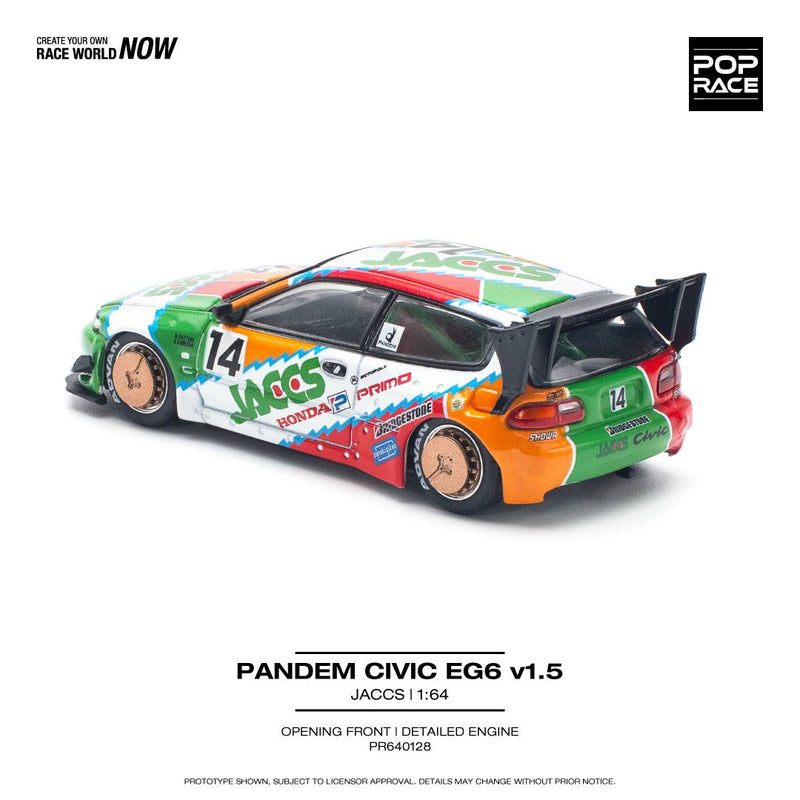 *PREORDER* Pop Race 1:64 Honda Civic (EG6) v1.5 PANDEM JACCS Version