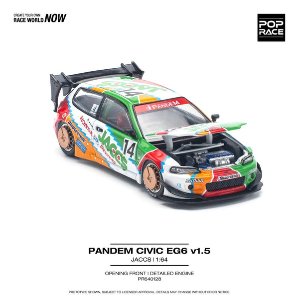 *PREORDER* Pop Race 1:64 Honda Civic (EG6) v1.5 PANDEM JACCS Version