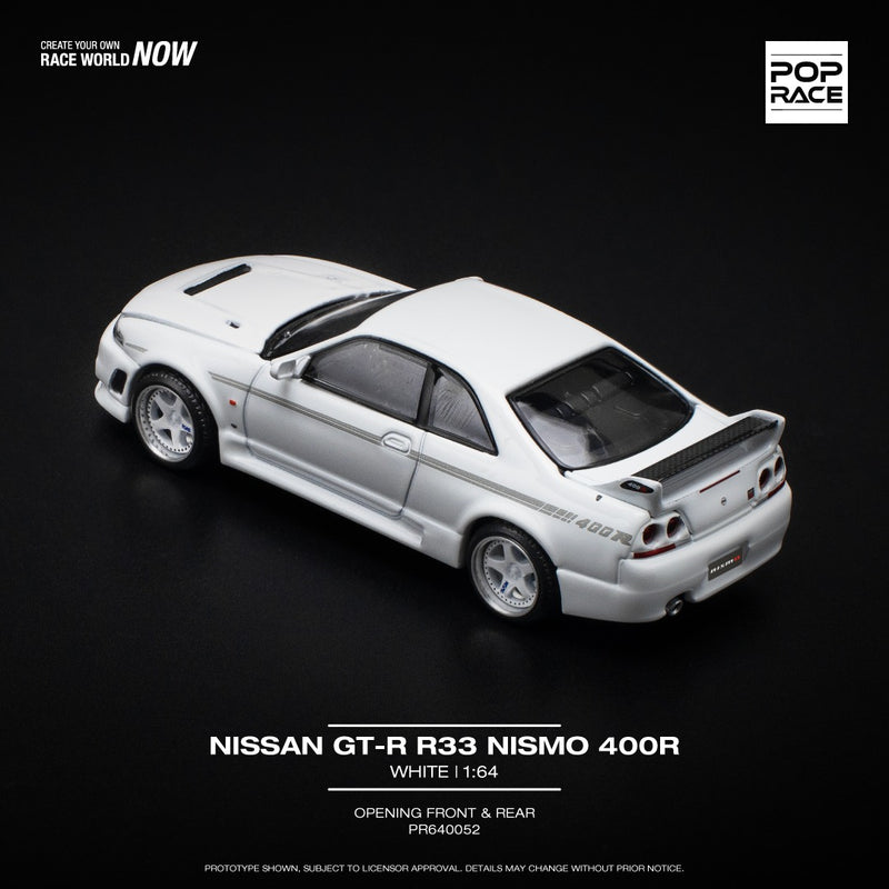 *PREORDER* Pop Race 1:64 Nissan Skyline (BNCR33) NISMO 400R in White