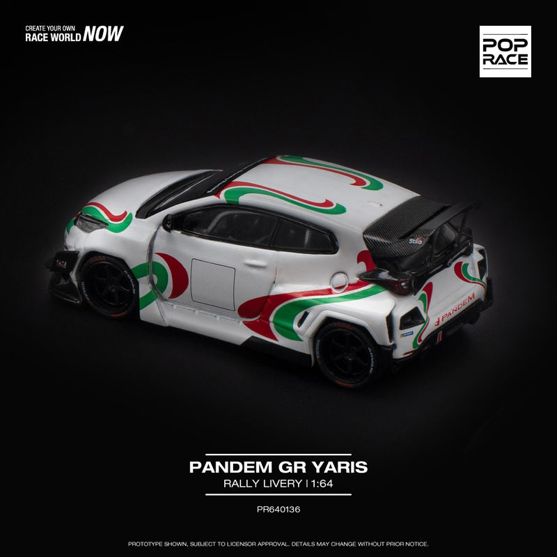 *PREORDER* Pop Race 1:64 Toyota GR Yaris PANDEM in Rally Livery