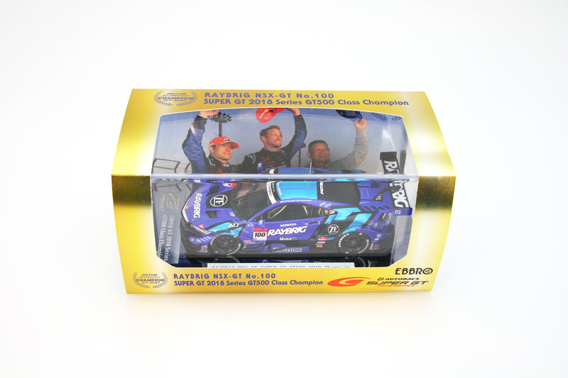 EBBRO 1:43 Honda NSX-GT SUPER GT GT500 2018 Champion Car RAYBRIG No.100