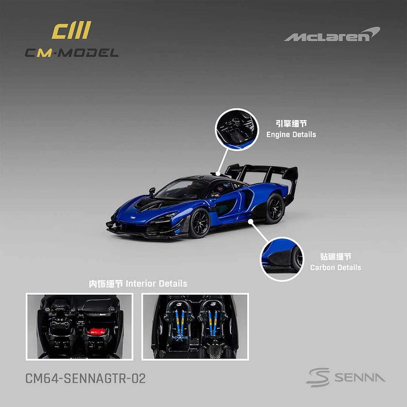 *PREORDER* CM Model 1:64 McLaren Senna GTR in Metallic Blue