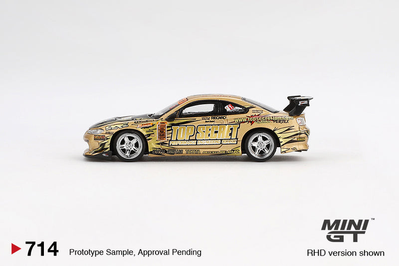 *PREORDER* MINI GT 1:64 Nissan Silvia (S15) Top Secret D1GP in Gold