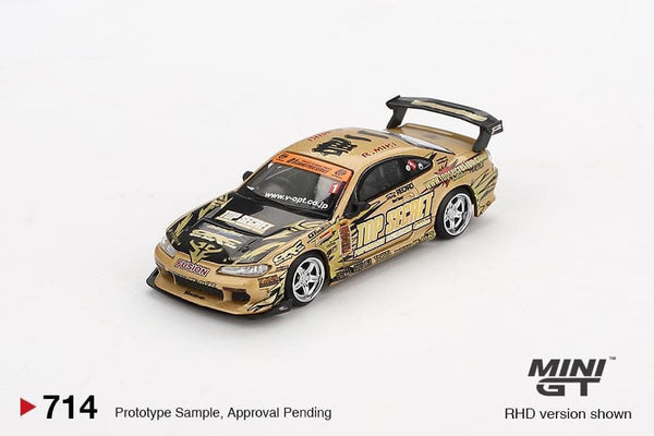 *PREORDER* MINI GT 1:64 Nissan Silvia (S15) Top Secret D1GP in Gold