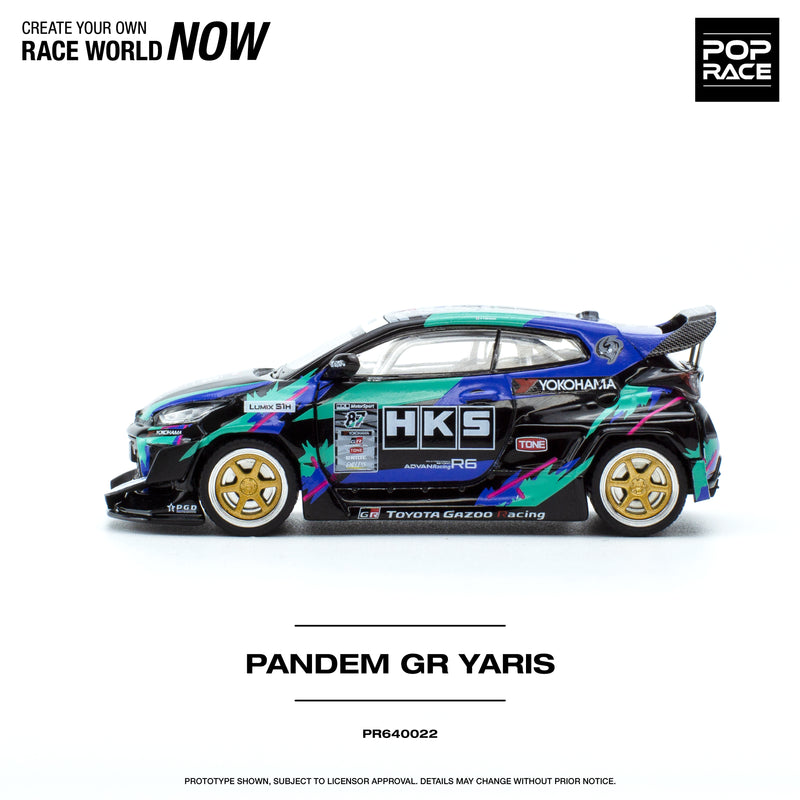 Pop Race 1/64 Toyota GR Yaris Pandem HKS Version