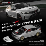 MotorHelix 1:64 Honda Civic Type-R (FL5) in Sonic Grey Pearl