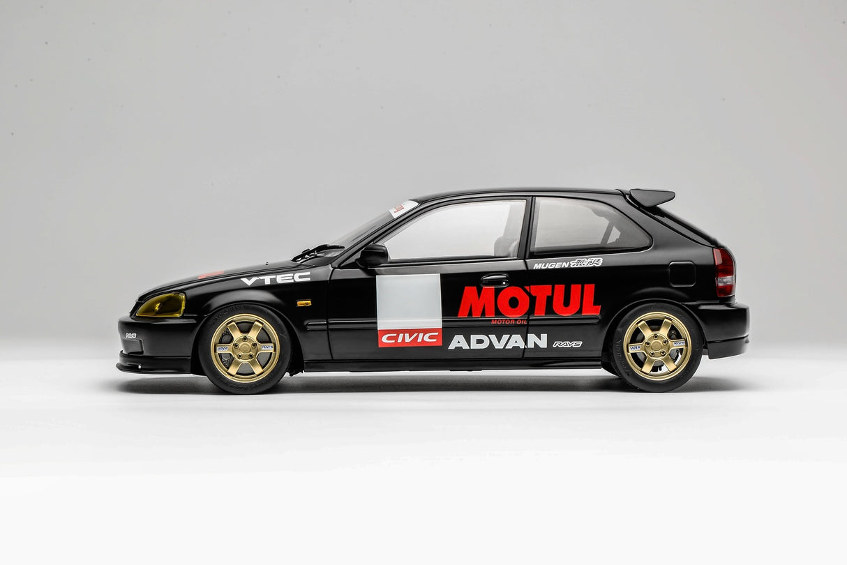 MotorHelix 1:18 Honda Civic Type-R (EK9) No Good Racing Edition in Black