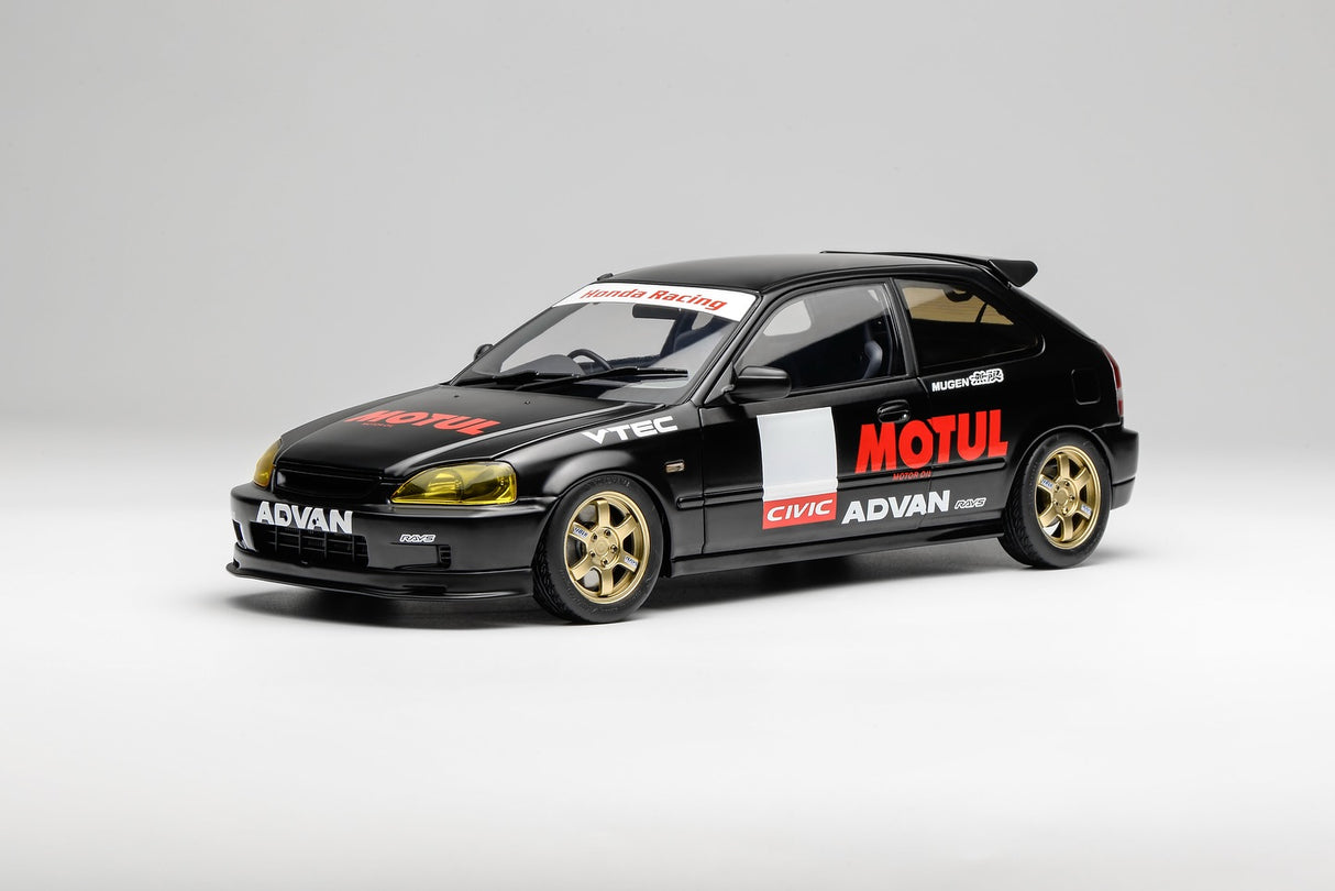 MotorHelix 1:18 Honda Civic Type-R (EK9) No Good Racing Edition in Black
