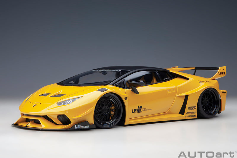 AUTOart 1:18 Lamborghini Huracan GT LBWK Silhouette Works in Metallic Yellow