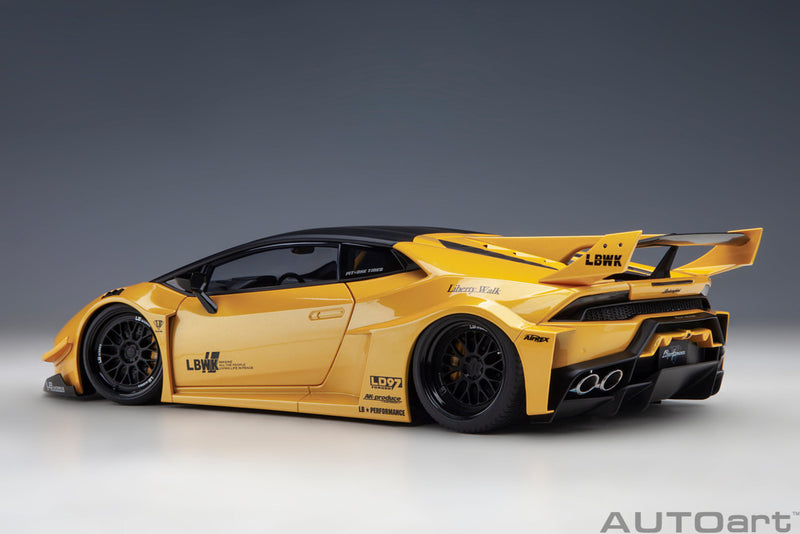 AUTOart 1:18 Lamborghini Huracan GT LBWK Silhouette Works in Metallic Yellow