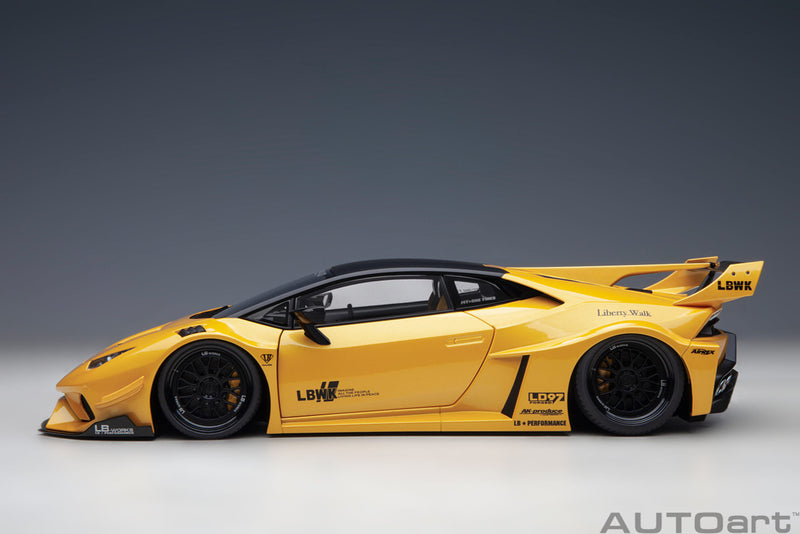 AUTOart 1:18 Lamborghini Huracan GT LBWK Silhouette Works in Metallic Yellow