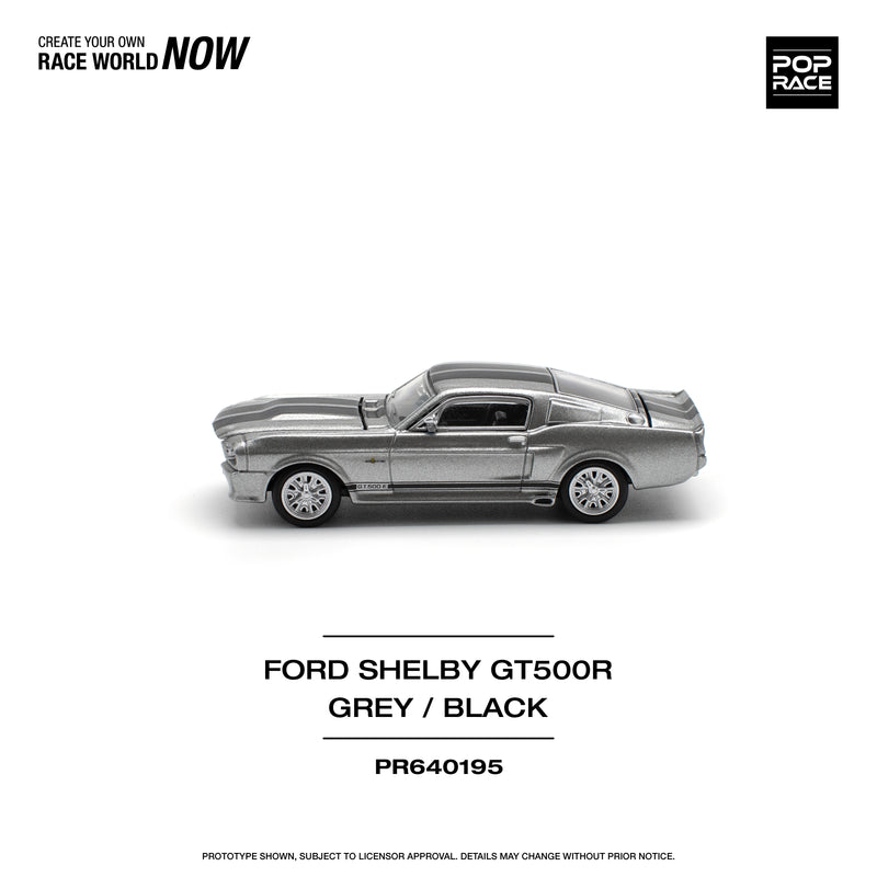 *PREORDER* Pop Race 1:64 1967 Shelby Mustang GT500 in Grey / Black