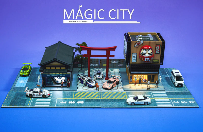 Magic City 1:64 Porsche Showroom and Yakiniku Restaurant