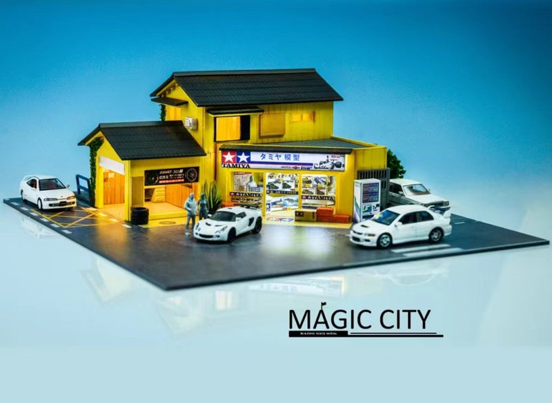 Magic City 1:64 Japanese Model Shop and Garage