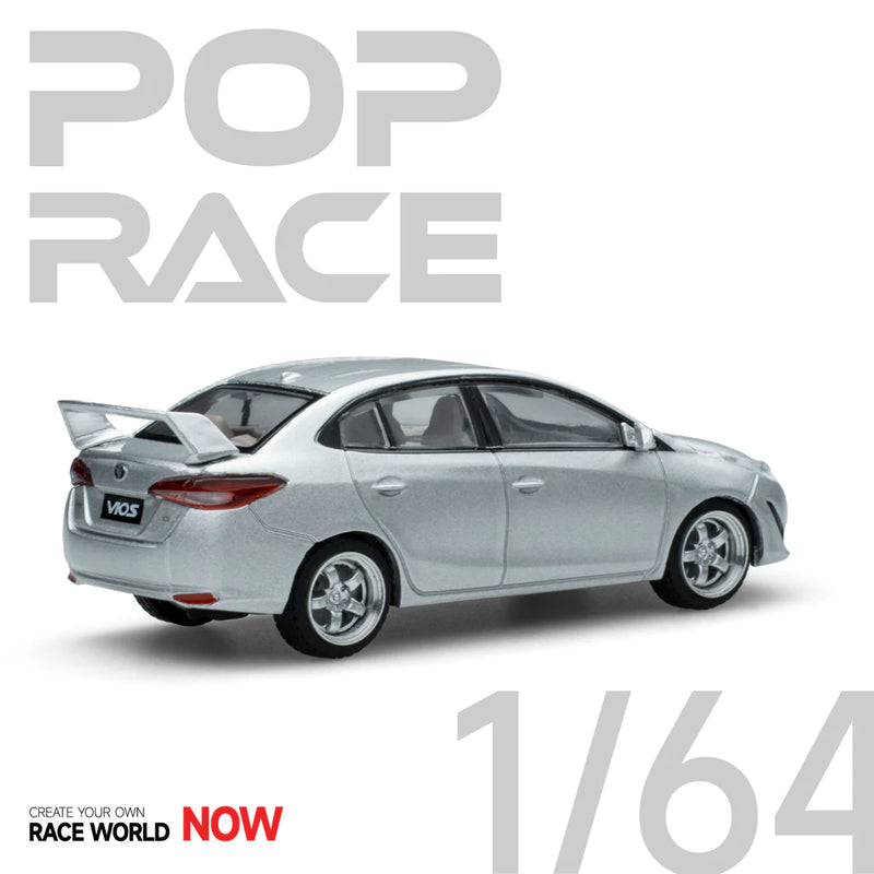 Pop Race 1/64 Toyota GR VIOS in Silver