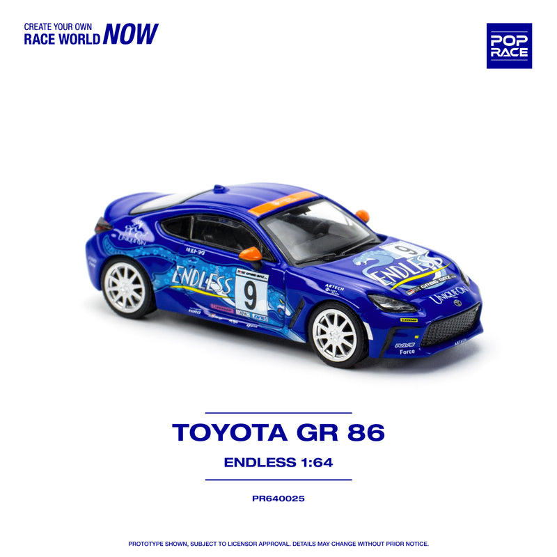 Pop Race 1/64 Toyota GR 86 Endless Version in Blue