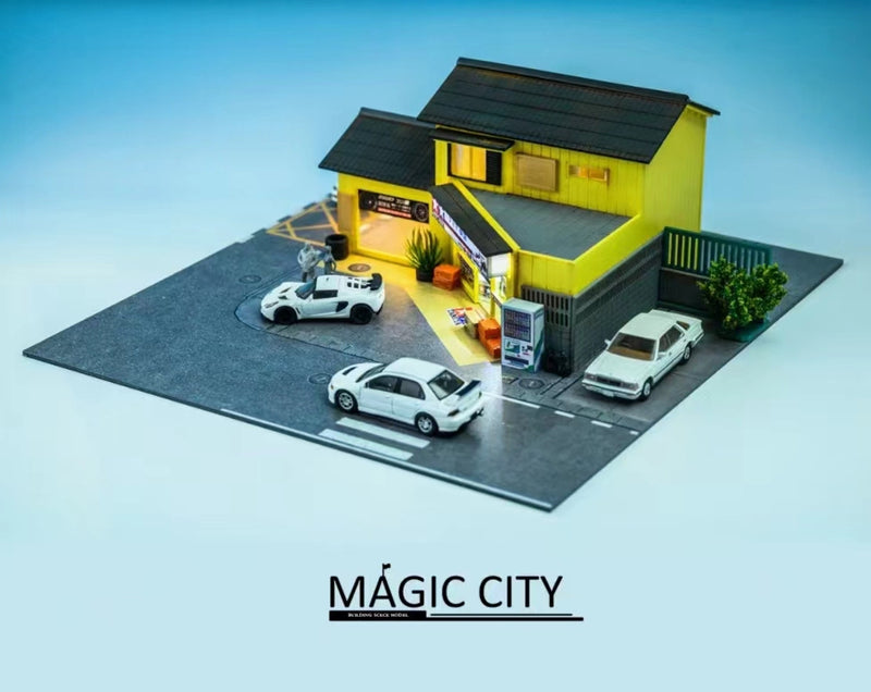 Magic City 1:64 Japanese Model Shop and Garage