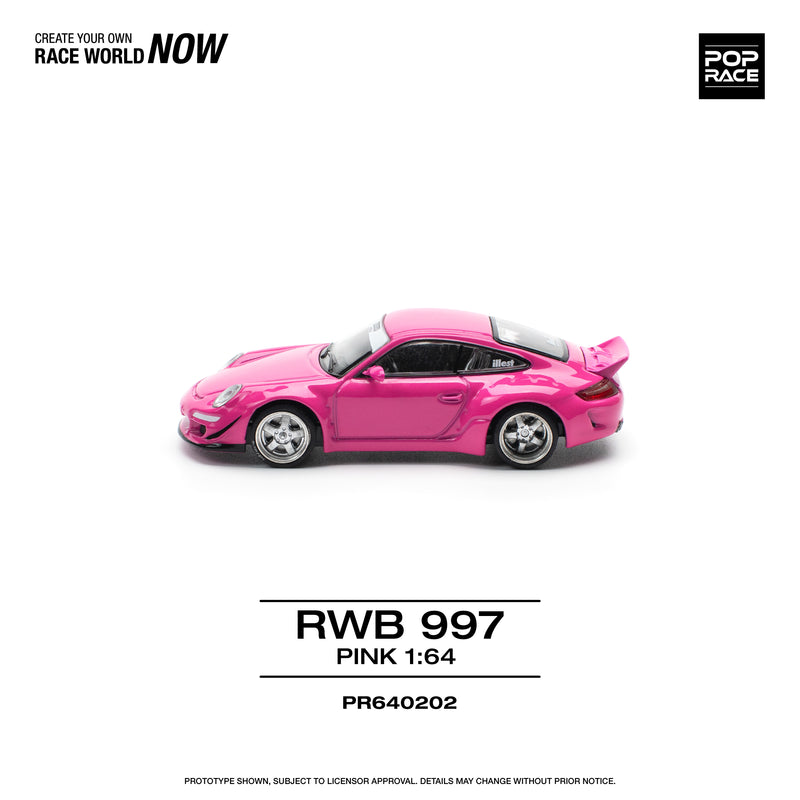 *PREORDER* Pop Race 1:64 Porsche RWB 997 in Pink