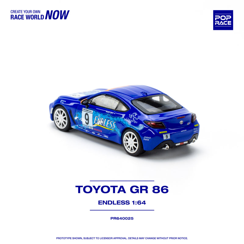 Pop Race 1/64 Toyota GR 86 Endless Version in Blue