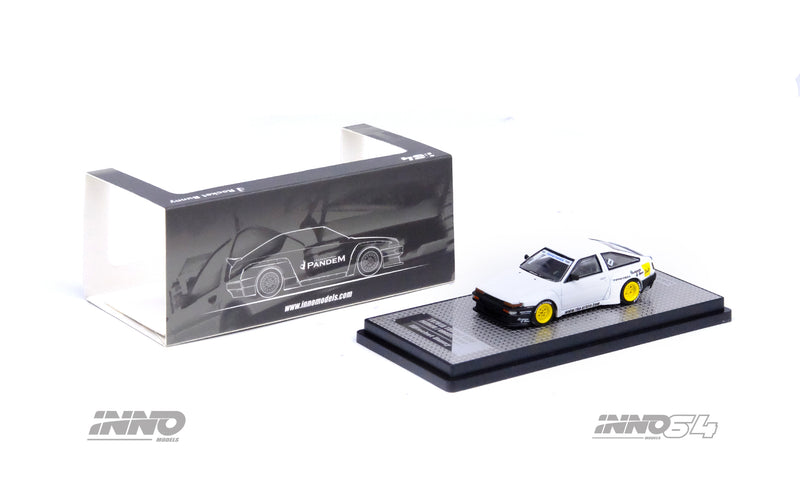 INNO64 1/64 Toyota Corolla Trueno AE86 "Pandem / Rocket Bunny" in White