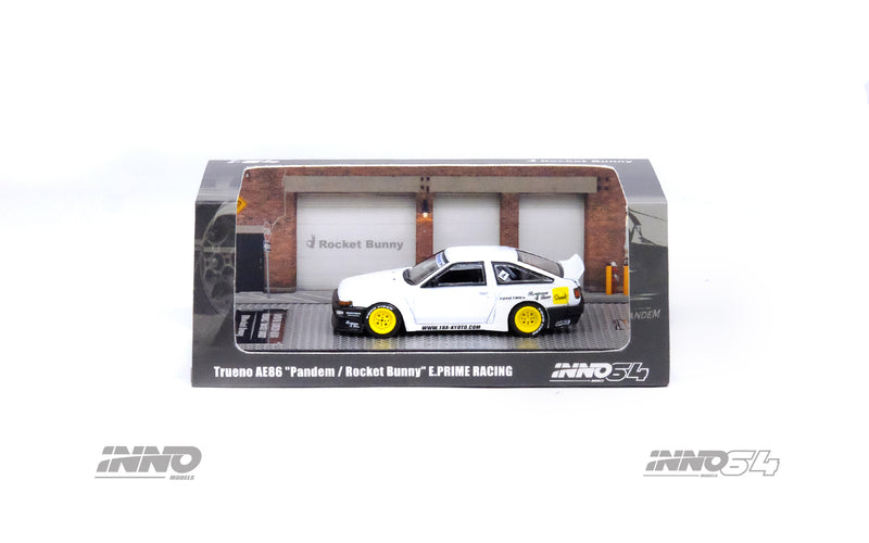 INNO64 1/64 Toyota Corolla Trueno AE86 "Pandem / Rocket Bunny" in White