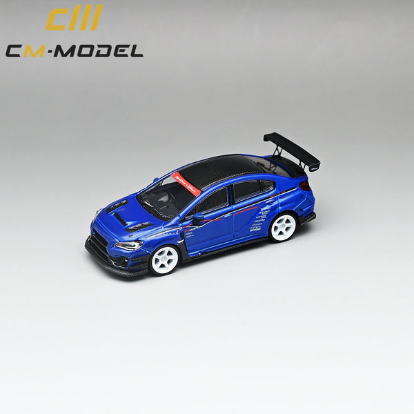 CM Model 1:64 Subaru WRX STi S4 VAB Varis Edition in Blue