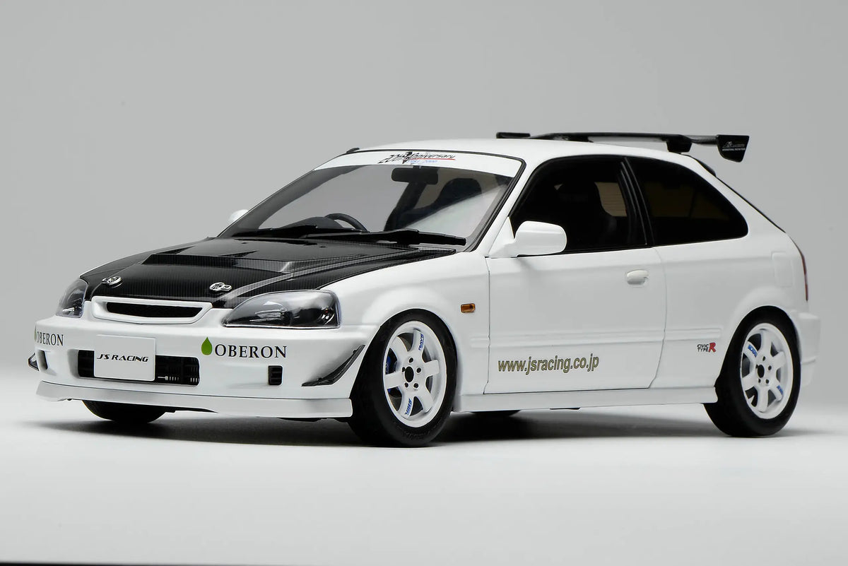MotorHelix 1/18 Honda Civic Type-R (EK9) J's Racing in White