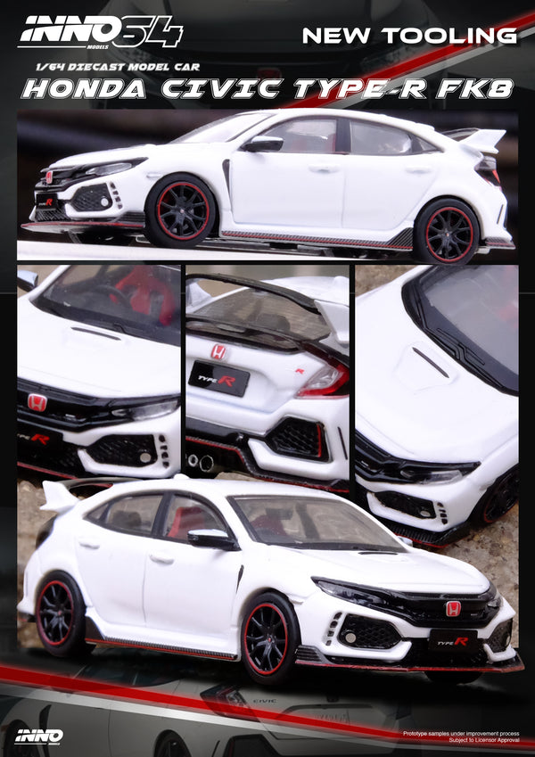 *PREORDER* INNO64 1:64 Honda Civic (FK8) Type-R in White