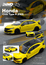 INNO64 1:64 Honda Civic Type- R (Fk8) in Yellow