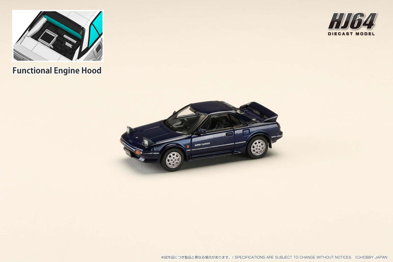 Hobby Japan 1:64 Toyota MR2 1600G-Limited Supercharged 1986 in Blue Mica