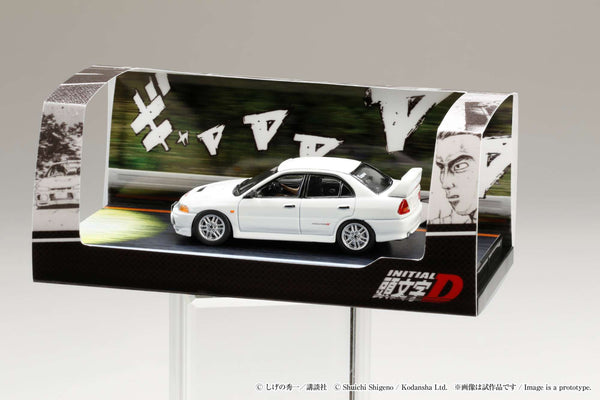 Hobby Japan 1:64 Mitsubishi Lancer RS Evolution Ⅳ / Initial D VS Takumi Fujiwara with Seiji Iwaki Figure