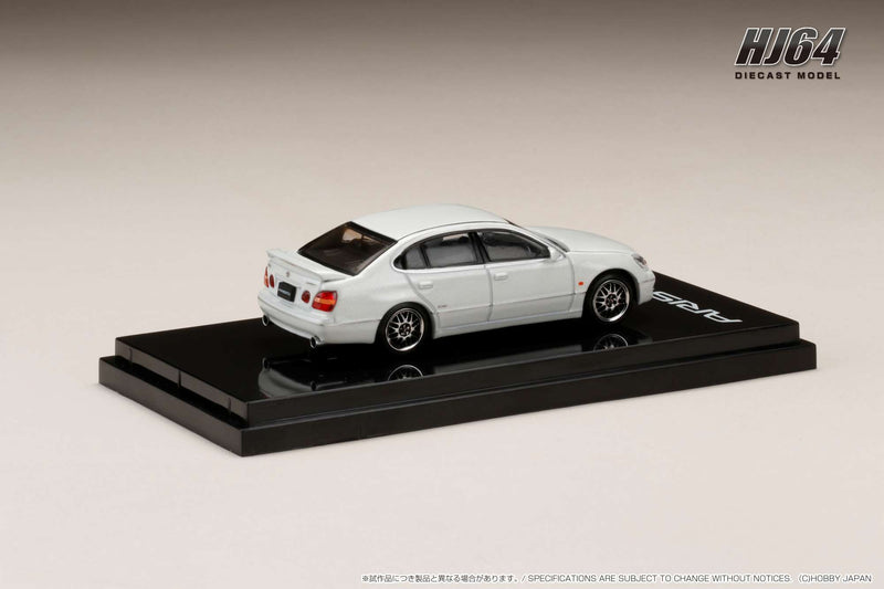 *PREORDER* Hobby Japan 1:64 Toyota Aristo (V300) Vertex Edition Early Custom Version in White Pearl Crystal Shine