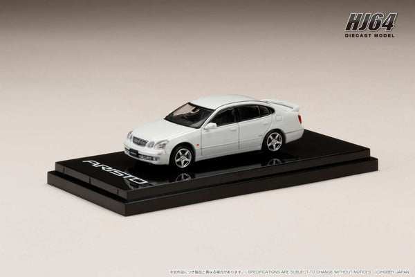 *PREORDER* Hobby Japan 1:64 Toyota Aristo (V300) Vertex Edition Early Version in White Pearl Crystal Shine