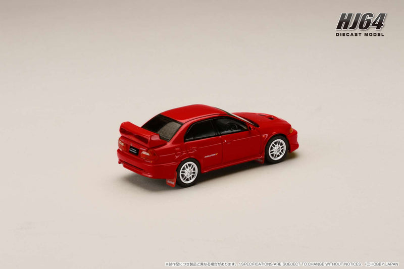 *PREORDER* Hobby Japan 1:64 Mitsubishi Lancer GSR EVO V 1998 with Mud Flap in Palma Red