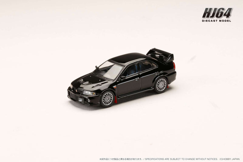 Hobby Japan 1:64 Mitsubishi Lancer GSR EVO VI 1999 with Mud Flap in Pyreness Black