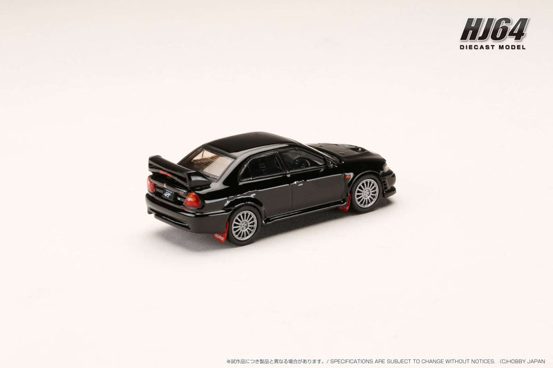 Hobby Japan 1:64 Mitsubishi Lancer GSR EVO VI 1999 with Mud Flap in Pyreness Black